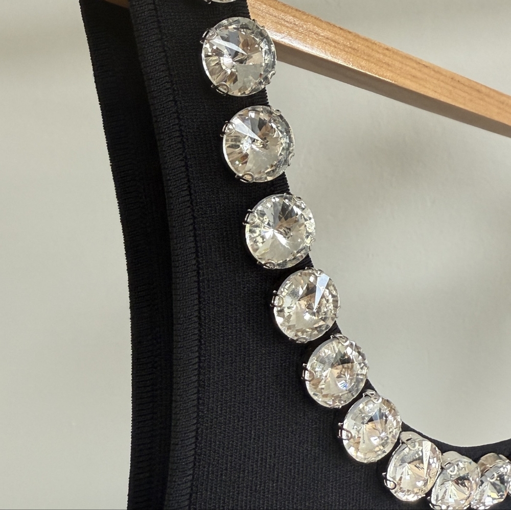 Sandro Mini Dress With Rhinestone Neck - Picture 13 of 14